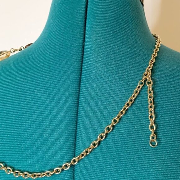 Multiple Strands Gold Plates Serpentine Long Chain Link Fashion Necklace - Picture 3 of 5